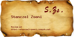 Stenczel Zseni névjegykártya